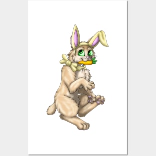 Bobtail BunnyCat: Cream (Yellow) Posters and Art